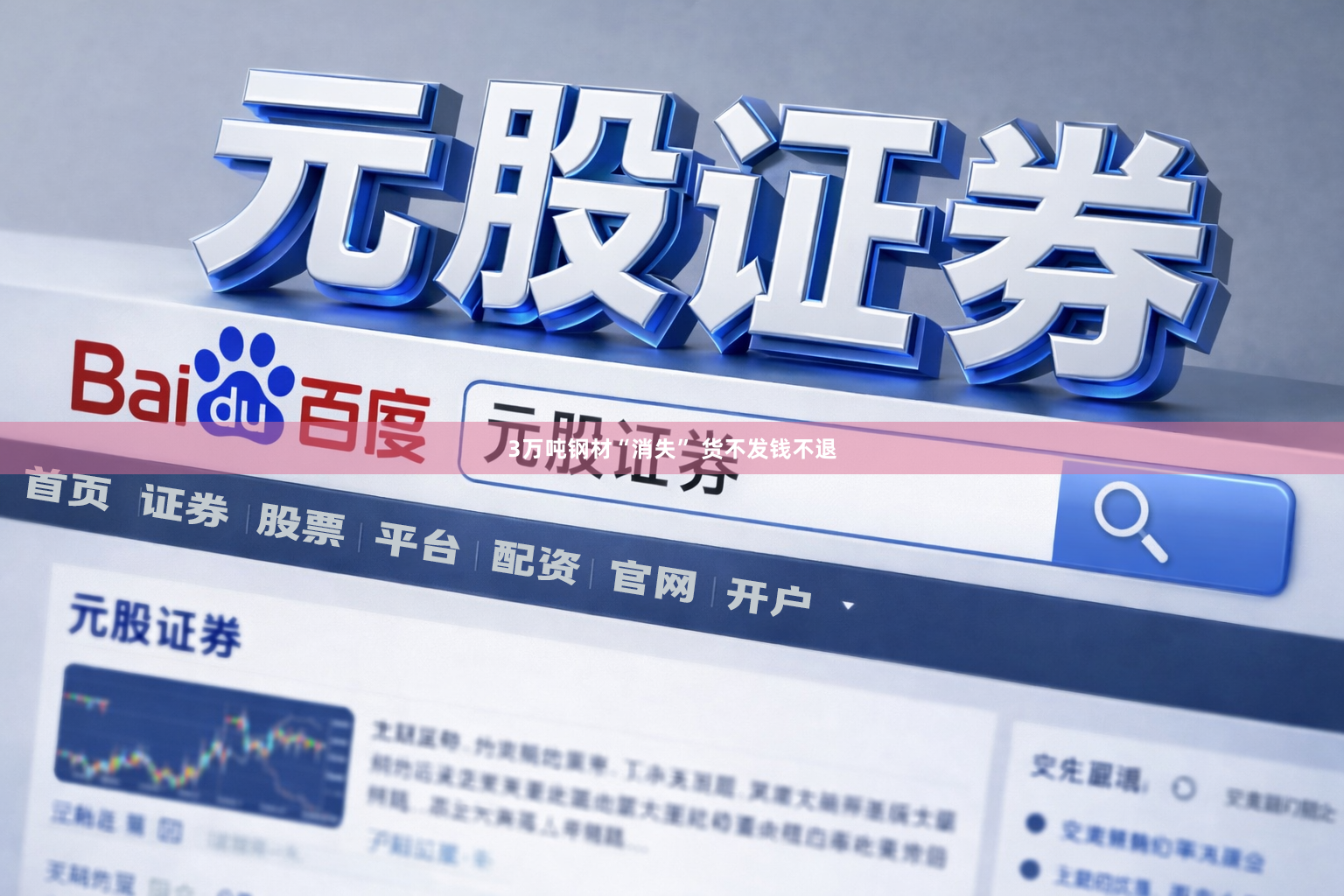 3万吨钢材“消失” 货不发钱不退